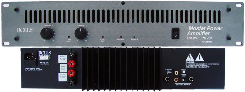 RA2100b Professional Power Amp | Rolls Corporation - Real Sound